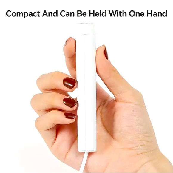 24pcs White French Tip Press On Nails/1pc Handheld Portable Led Nail Lamps Pen - Picture 13 of 15